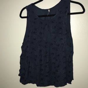 Blue free people tank top